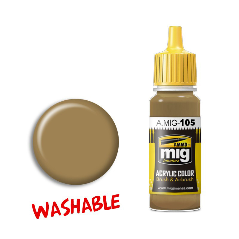 AMIG0105 Ammo Mig Краска акриловая WASHABLE DUST (RAL 8000) (смываемая пыль)