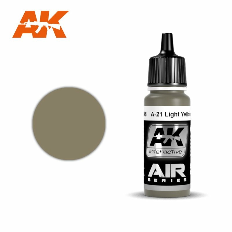 AK2248 AK Interactive Краска акриловая A-21m Light Yellowish Brown (Светлый  желтовато-коричневый)