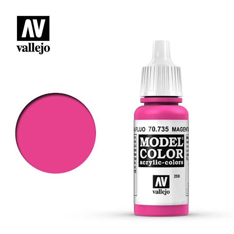 70735 Vallejo Краска акриловая `Model Color` Пурпурный флуоресцентный / Magenta Fluorescent