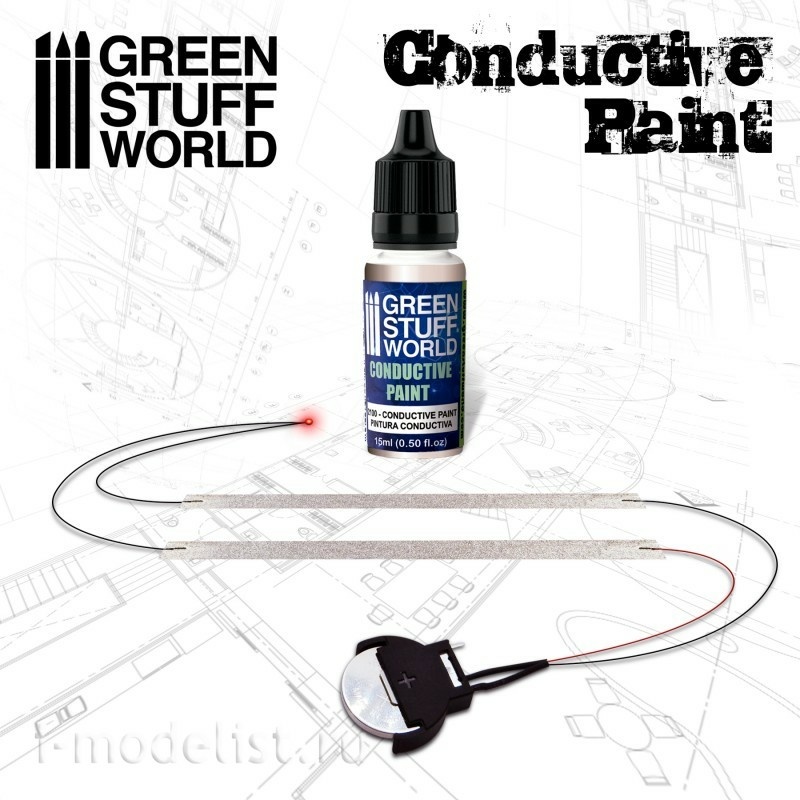2100 Green Stuff World Светящаяся краска 15 мл / Conductive Paint
