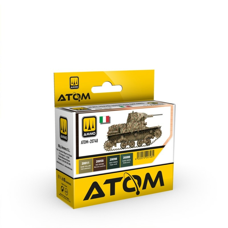 ATOM20748 Ammo Mig Набор красок ATOM цвета Королевской итальянской армии времен Второй мировой / WWII Regio Esercito Colors Set