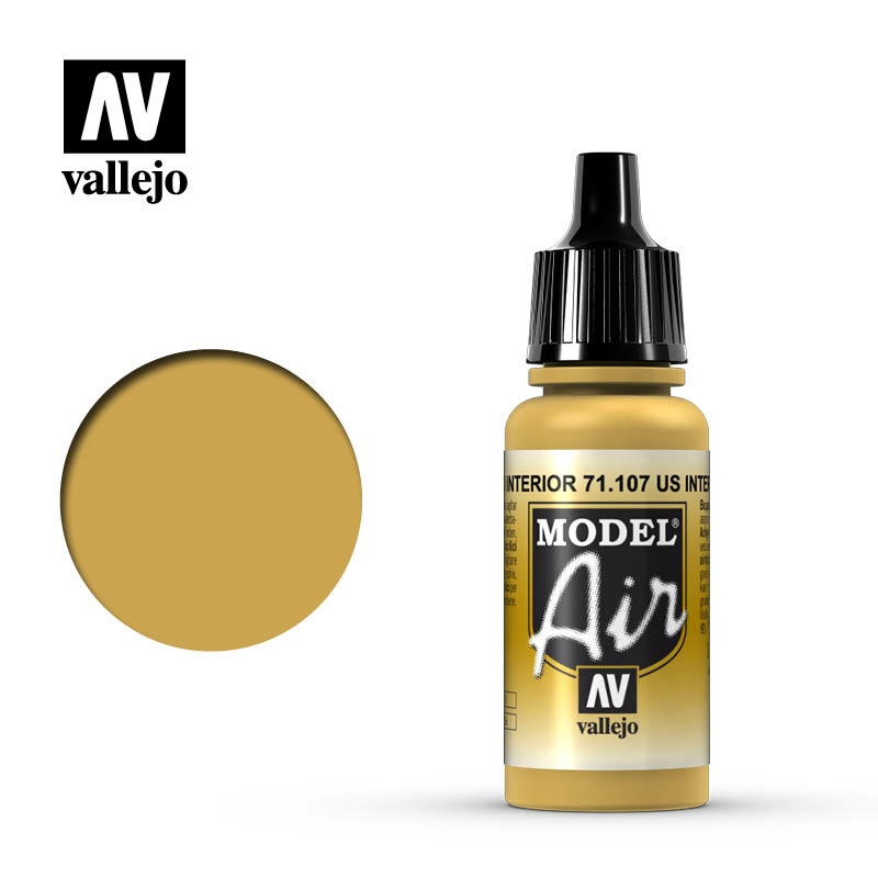 71107 Vallejo Краска акриловая `Model Air` Желтый интерьерный США / US Interior Yellow