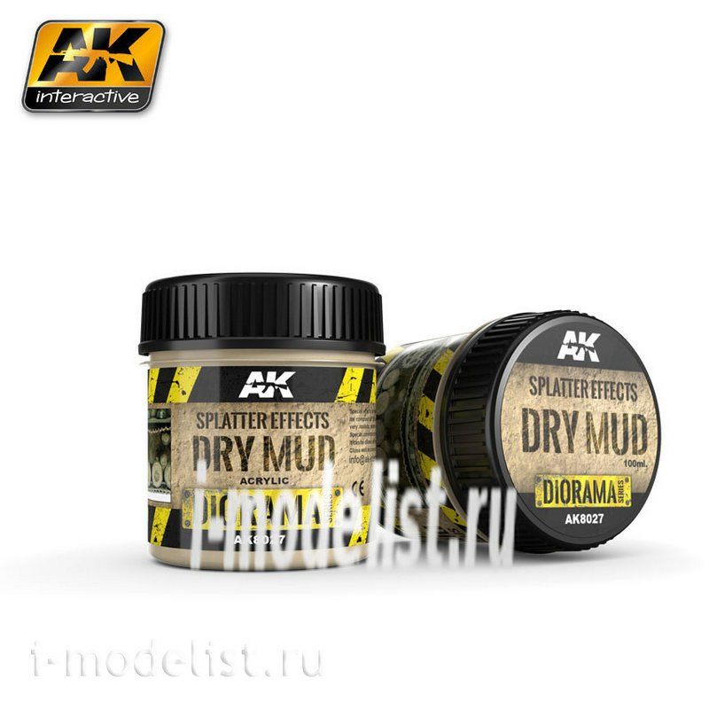 AK8027 AK Interactive Splatter Effects Dry Mud 100ml (Эффект брызг, сухая грязь)
