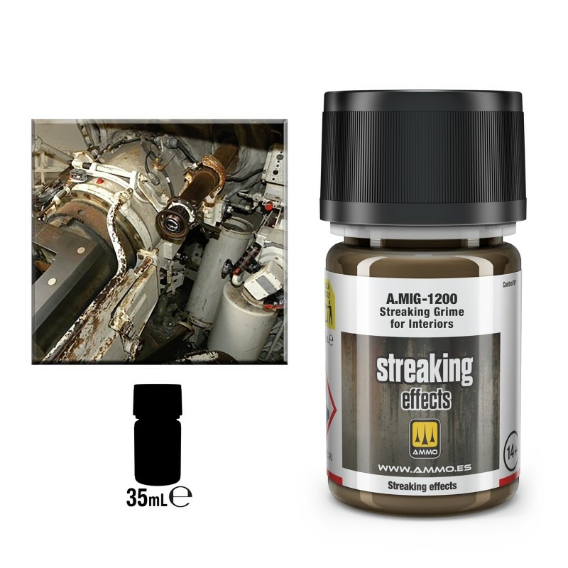 AMIG1200 Ammo Mig Потеки грязи для интерьера / STREAKING Grime for Interiors