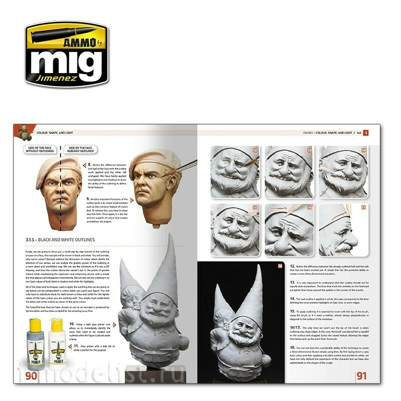 AMIG6221 Ammo Mig Журнал ENCYCLOPEDIA OF FIGURES MODELLING TECHNIQUES - Том 1. Цвет, форма и свет / Vol. 1 Colour, Shape, and Light