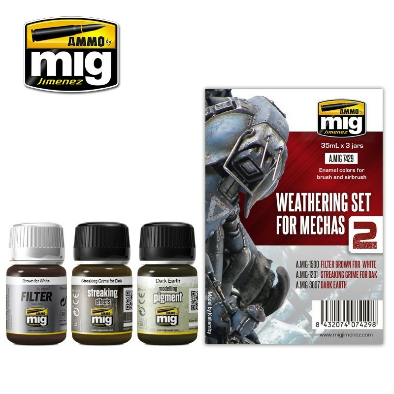 AMIG7429 Ammo Mig Набор для везеринга мехов / Weathering Set for Mechas