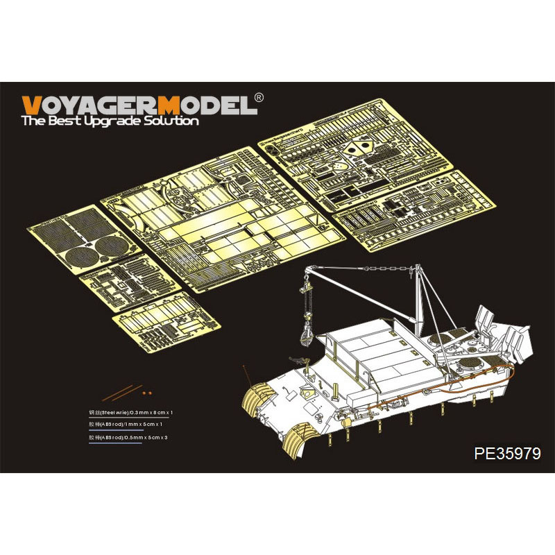 PE35979 Voyager Model 1/35 Фототравление для Bergepanther Ausf.A (Early type,Panther A tool holders) (Takom)