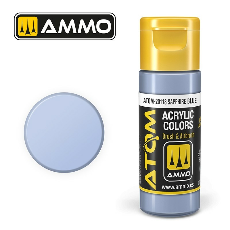 ATOM20118 Ammo Mig Акриловая краска ATOM COLOR Сапфирово-голубой / Sapphire Blue