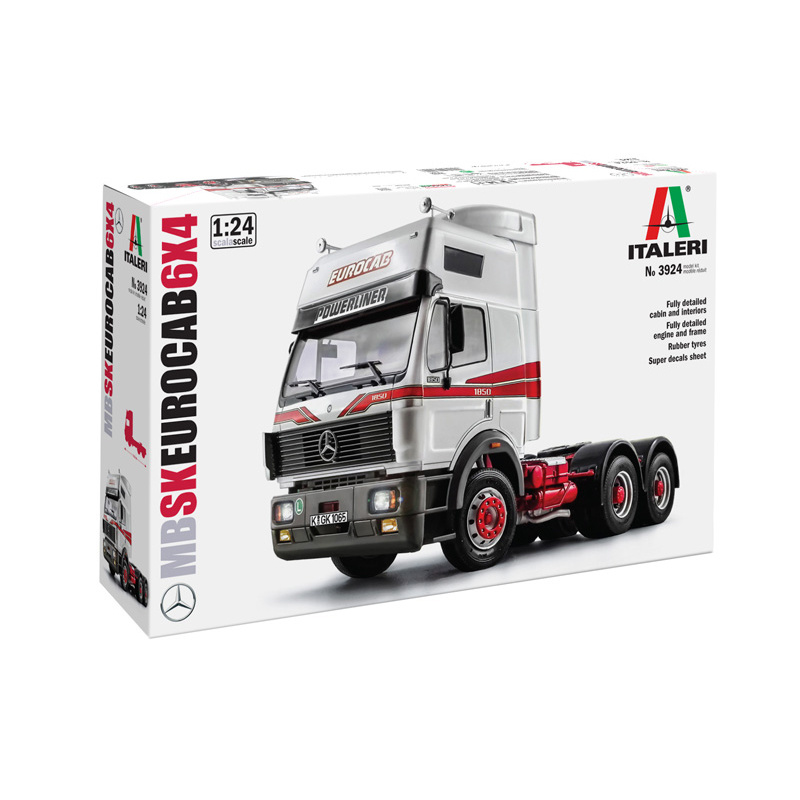 3924 Italeri 1/24 Немецкий тягач Mercedes Benz SK Eurocab 6x4