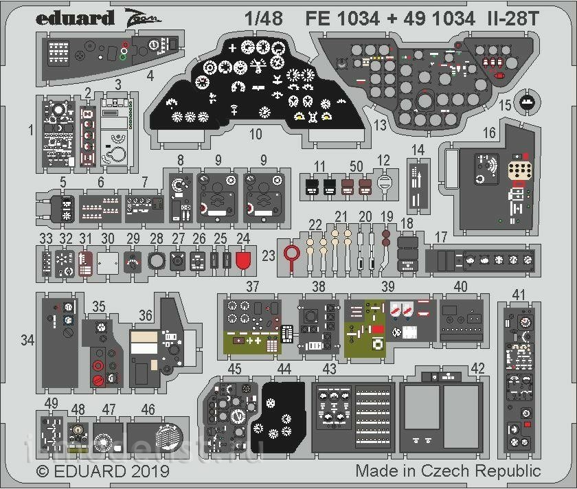 FE1034 Eduard 1/48 Фототравление для Ил-28T