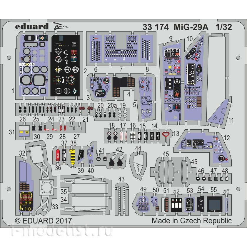 33174 Eduard 1/32 Фототравление для MiGG-29A