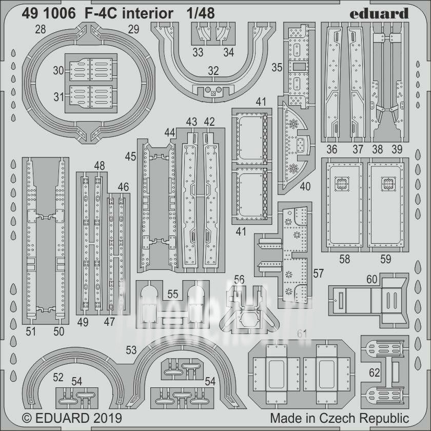 491006 Eduard 1/48 Фототравление для F-4C интерьер