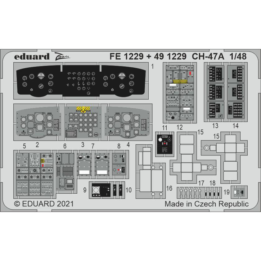 491229 Eduard 1/48 Набор фототравления для CH-47A