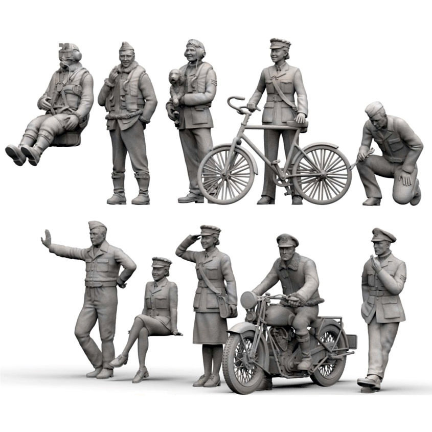 47019 SX-Art 1/48 Британские пилоты и аэродромный персонал WWII (10 фигур)
