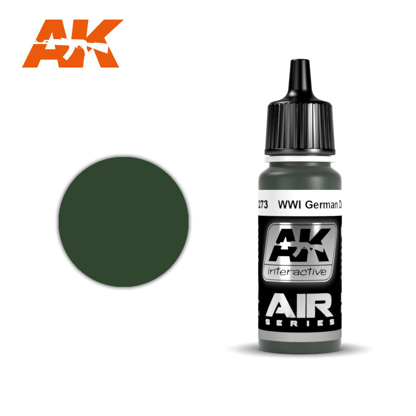 AK2273 AK Interactive Краска акриловая WWI German Dark Green (темно-зеленая)