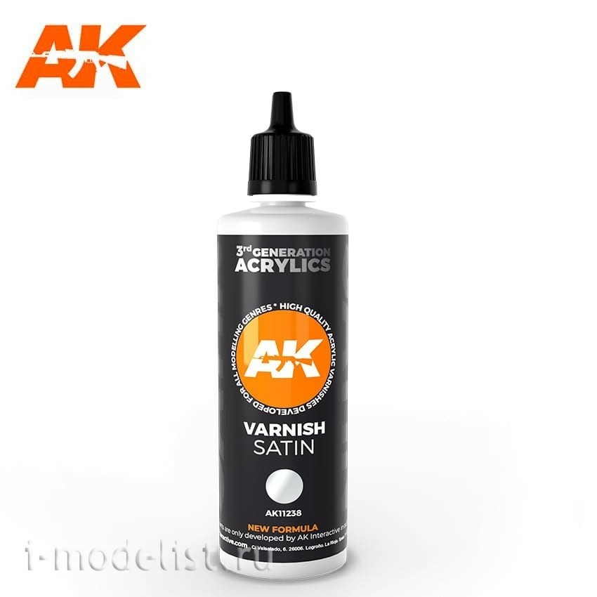 AK11238 AK Interactive Лак сатиновый Varnish 100 мл