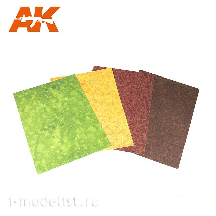 AK8147 AK Interactive Набор листов для штамповки листьев / PUNCHING LEAVES SHEETS SET