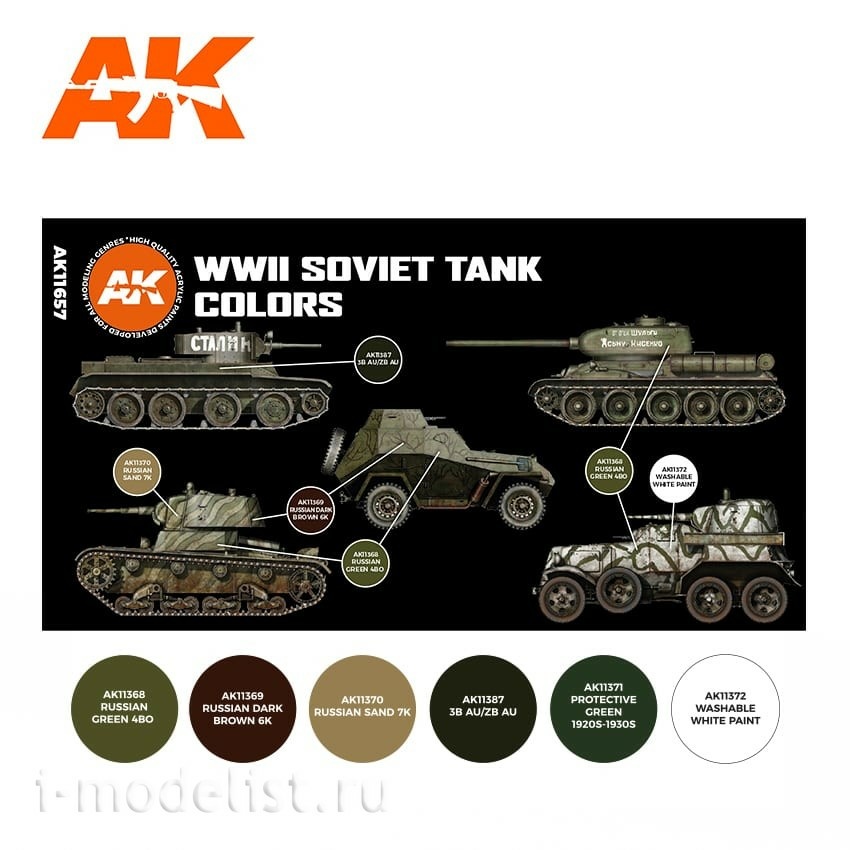 AK11657 AK Interactive Набор красок 