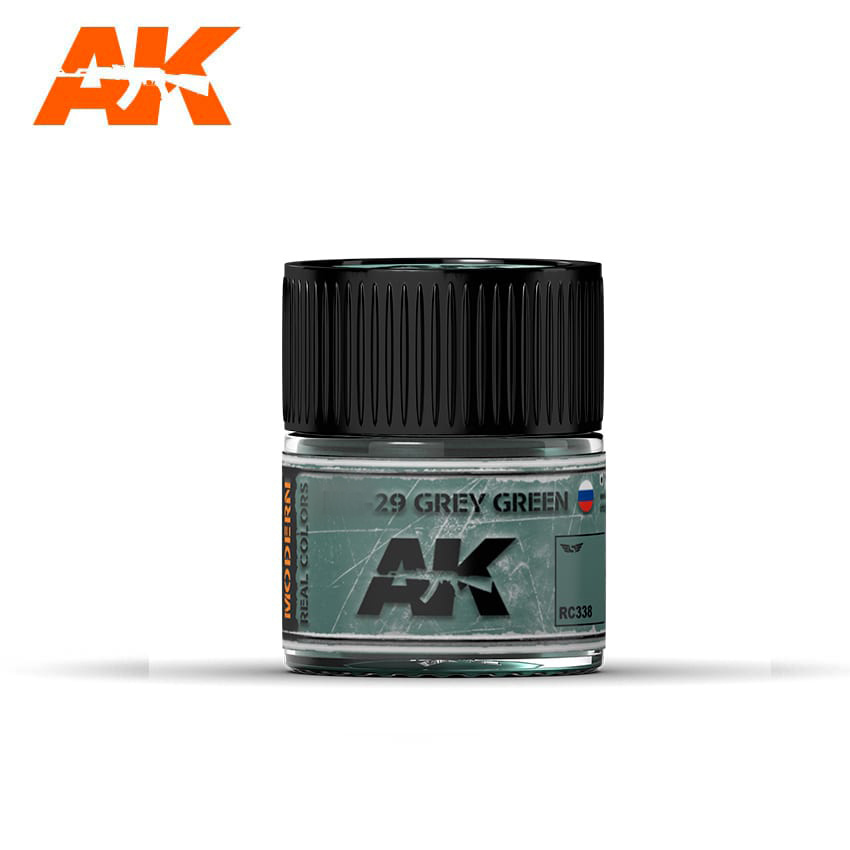 RC338 AK Interactive Краска акриловая MiGG-29 Grey Green 10ml / Серо-зеленый 10мл