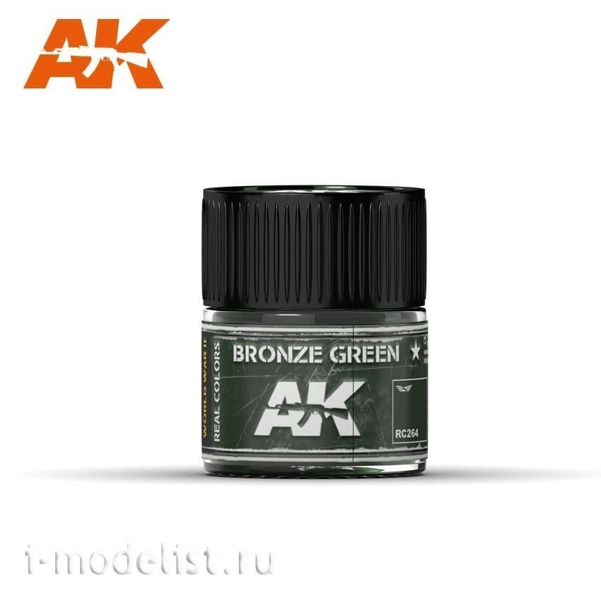 RC264 AK Interactive Краска акриловая Бронзовый зеленый 10мл /BRONZE GREEN 10ML / БРОНЗОВЫЙ ЗЕЛЕНЫЙ 10 мл