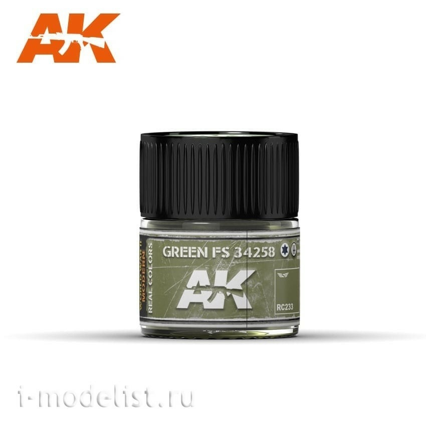 RC233 AK Interactive Краска акриловая ЗЕЛЕНЫЙ FS 34258 10 МЛ