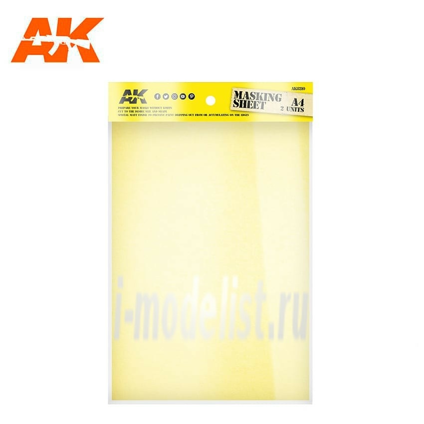 AK8210 AK Interactive Окрасочные маски. Формат А4 / Masking Tape A4