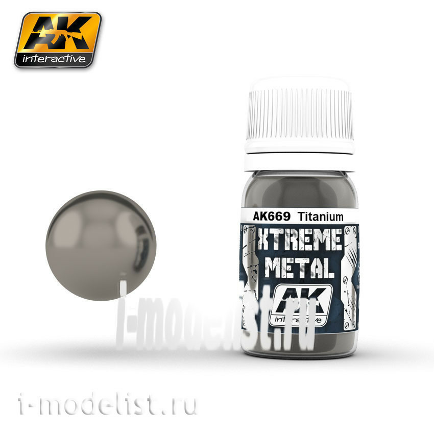 AK669 AK Interactive XTREME METAL TITANIUM (металлик титан)
