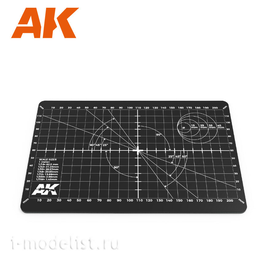 AK9313 AK Interactive Двусторонний коврик для резки A5