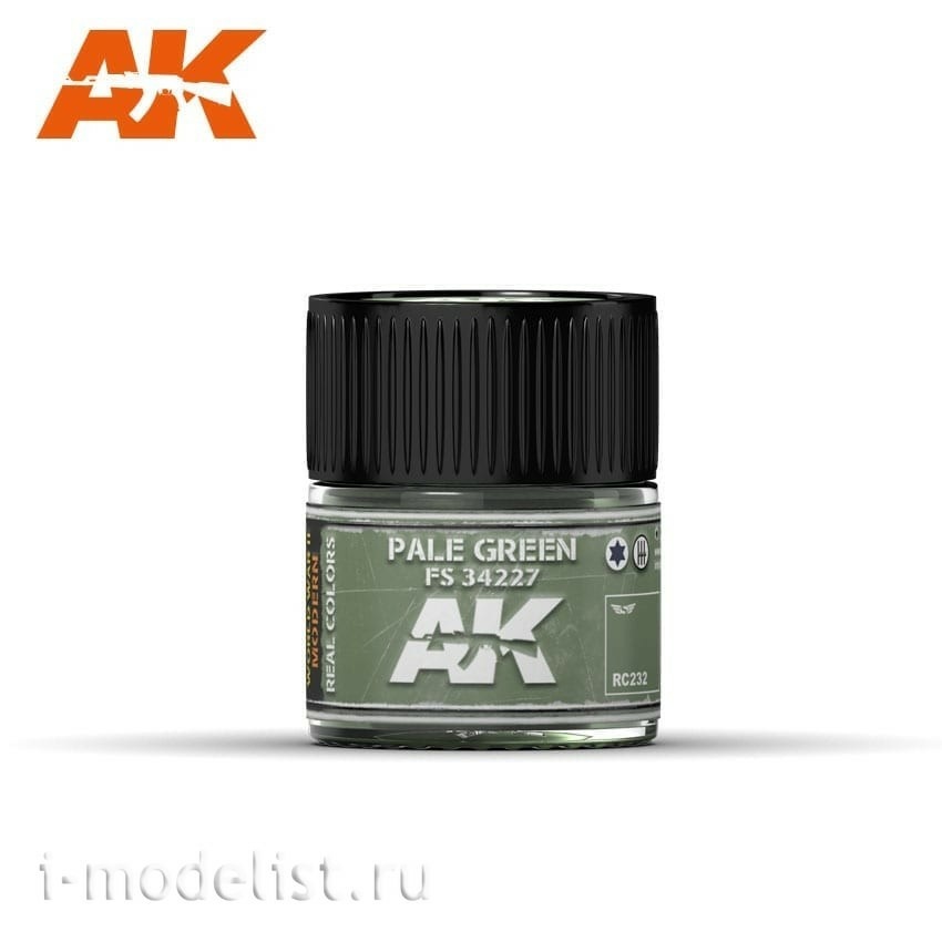 RC232 AK Interactive Краска акриловая БЛЕДНО-ЗЕЛЕНЫЙ FS 34227 10 МЛ