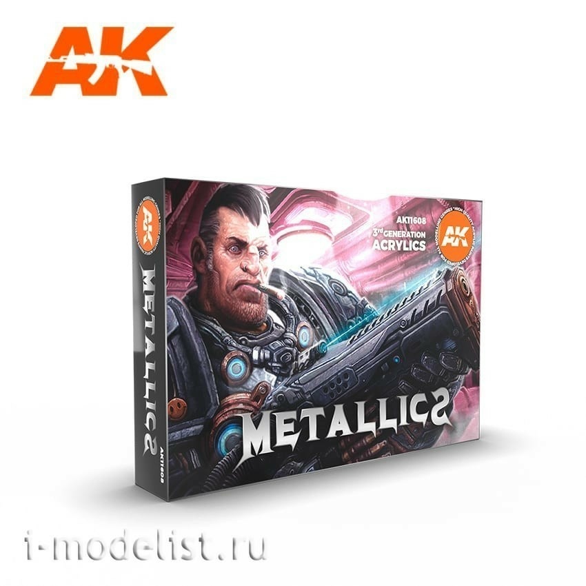AK11608 AK Interactive Набор металлических акриловых красок (Metallics Colors Set)