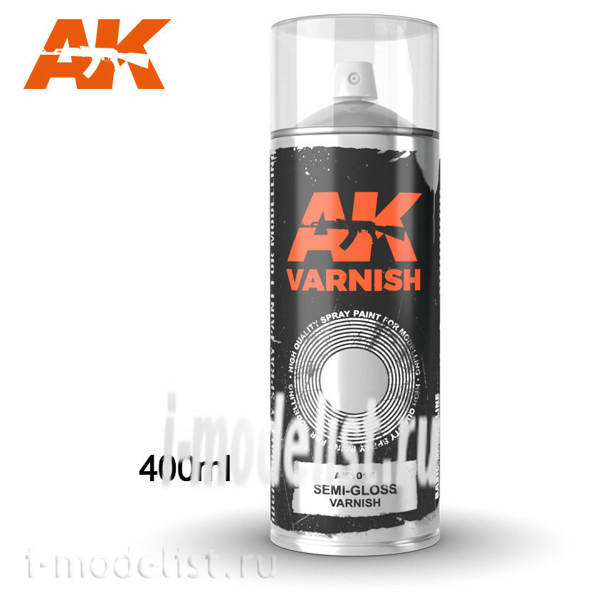 AK1014 AK Interactive Полуглянцевый лак, спрей, 400 мл