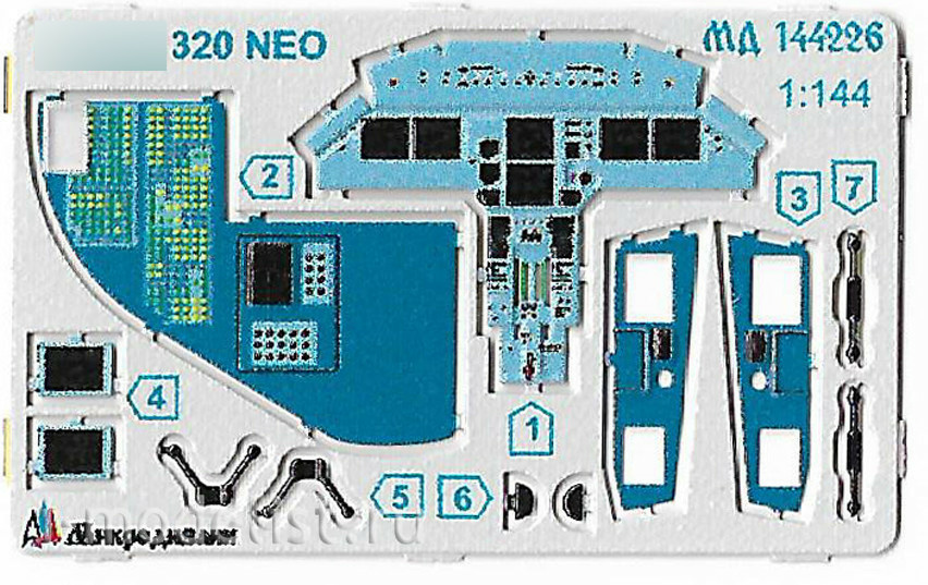 144232 Микродизайн 1/144 Набор фототравления для модели авиалайнера A-321 СEO (Звезда)