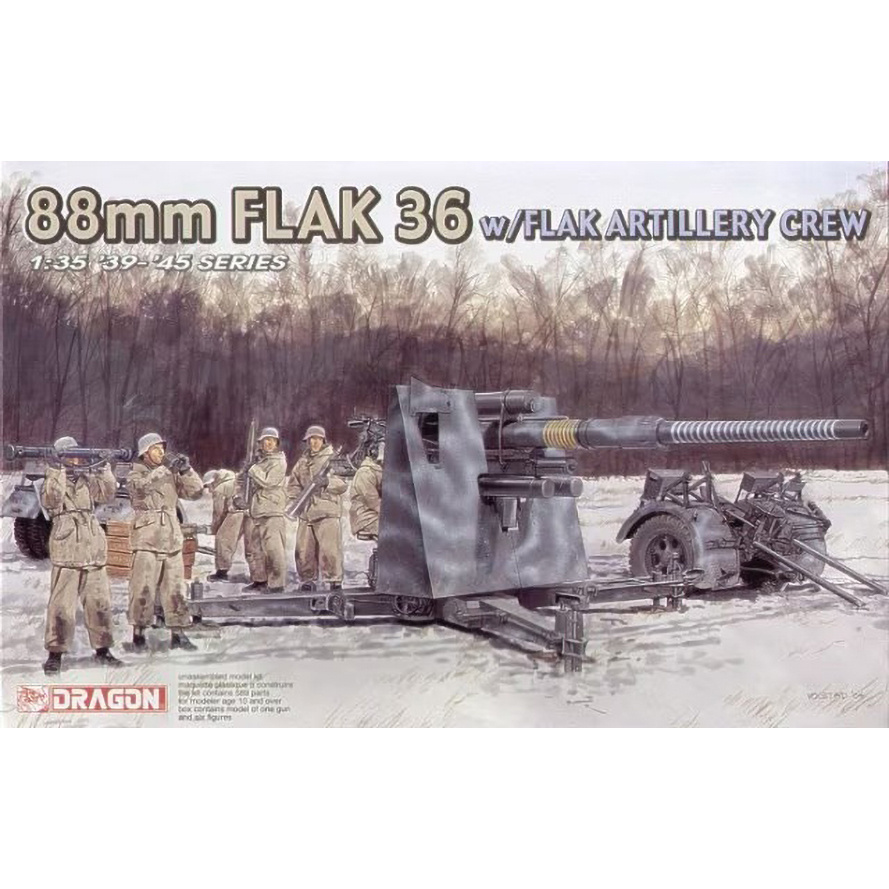 6260 Dragon 1/35 Немецкое 88 мм орудие Flak 36 с расчетом