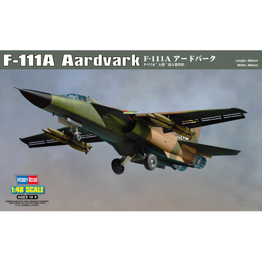 80348 HobbyBoss 1/48 Американский тактический бомбардировщик F-111D/E Aardwark