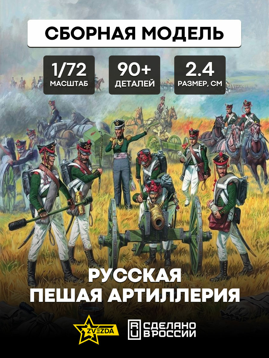 8022 Звезда 1/72 Русская пешая артиллерия