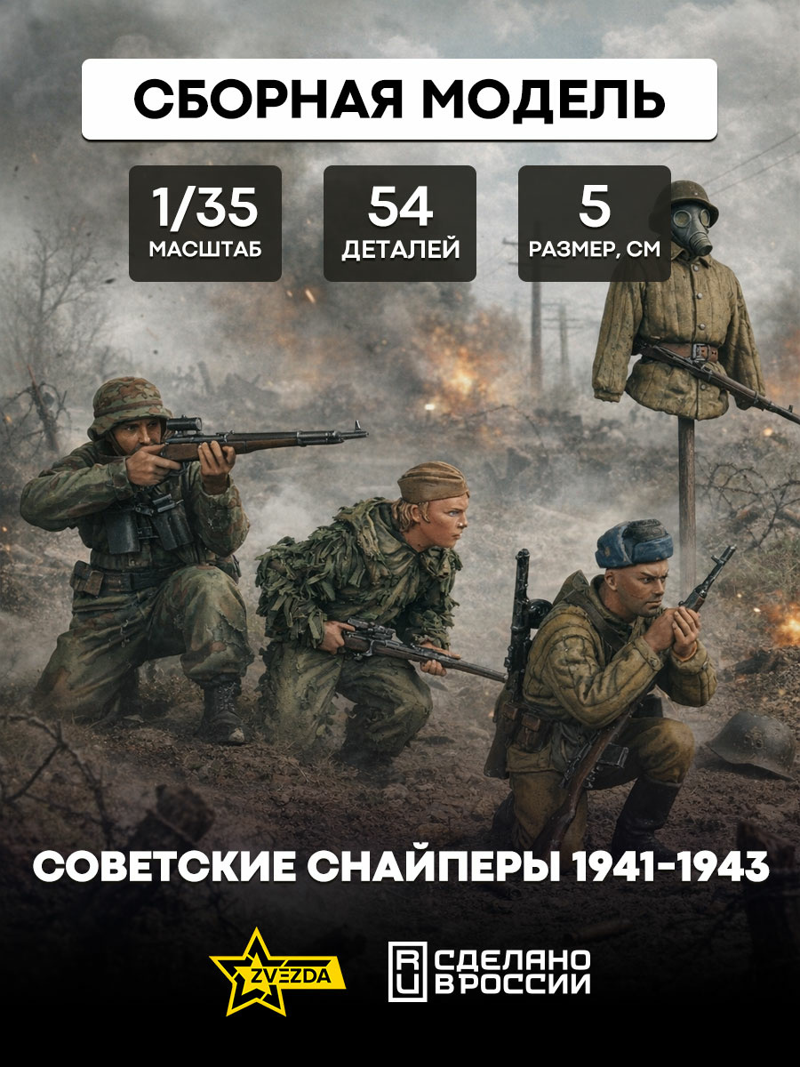 3597 Звезда 1/35 Советские снайперы