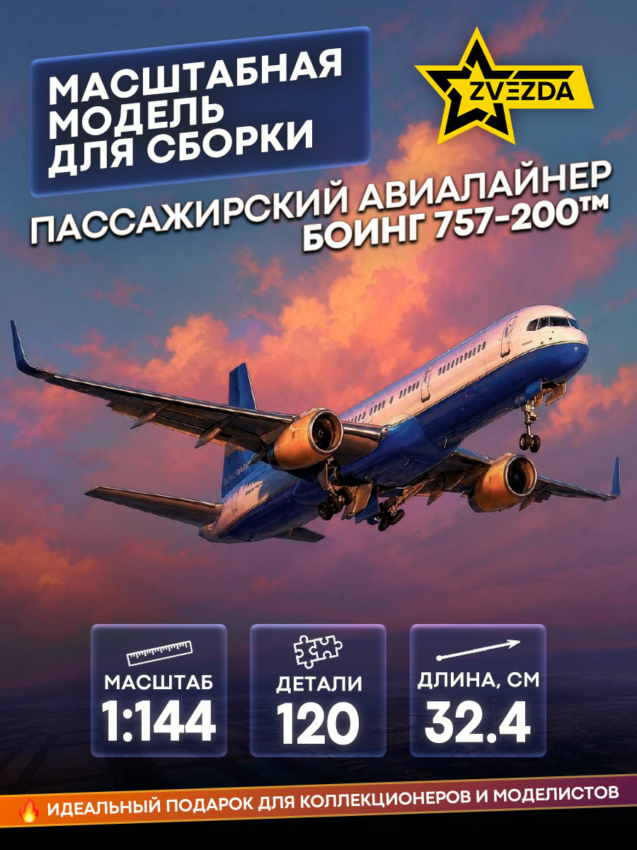 7032 Звезда 1/144 Пассажирский авиалайнер Боинг 757-200™