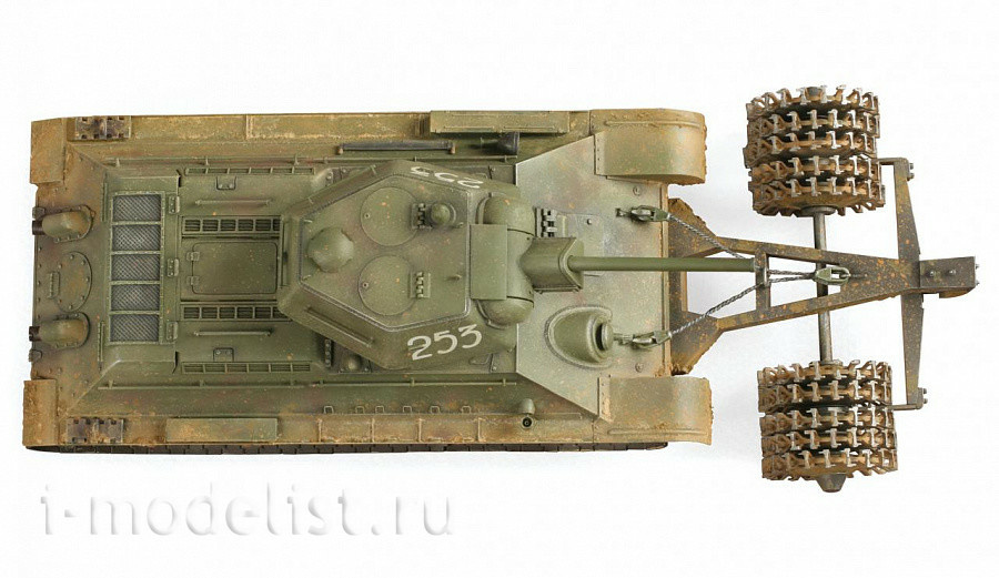 3580 Звезда 1/35 Советский средний танк с минным тралом Т-34/76