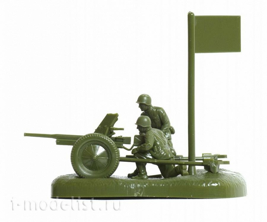 6112 Звезда 1/72 Советская противотанковая 45-мм пушка с расчётом (для игры 