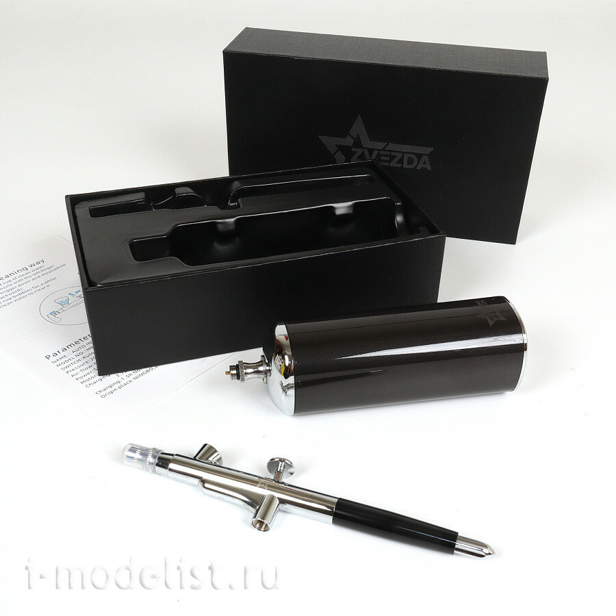 MW-9009A MANWAH Аэрограф + беспроводной портативный аккумуляторный воздушный компрессор (серебристый)