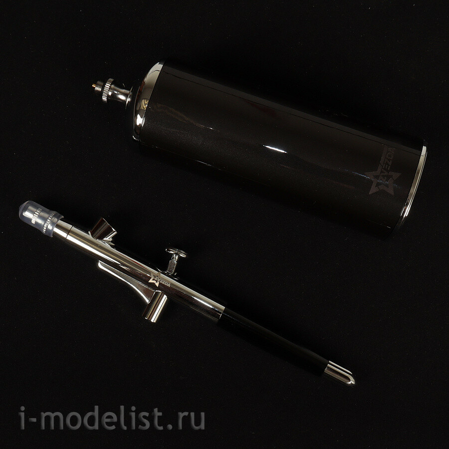 MW-9009A MANWAH Аэрограф + беспроводной портативный аккумуляторный воздушный компрессор (серебристый)