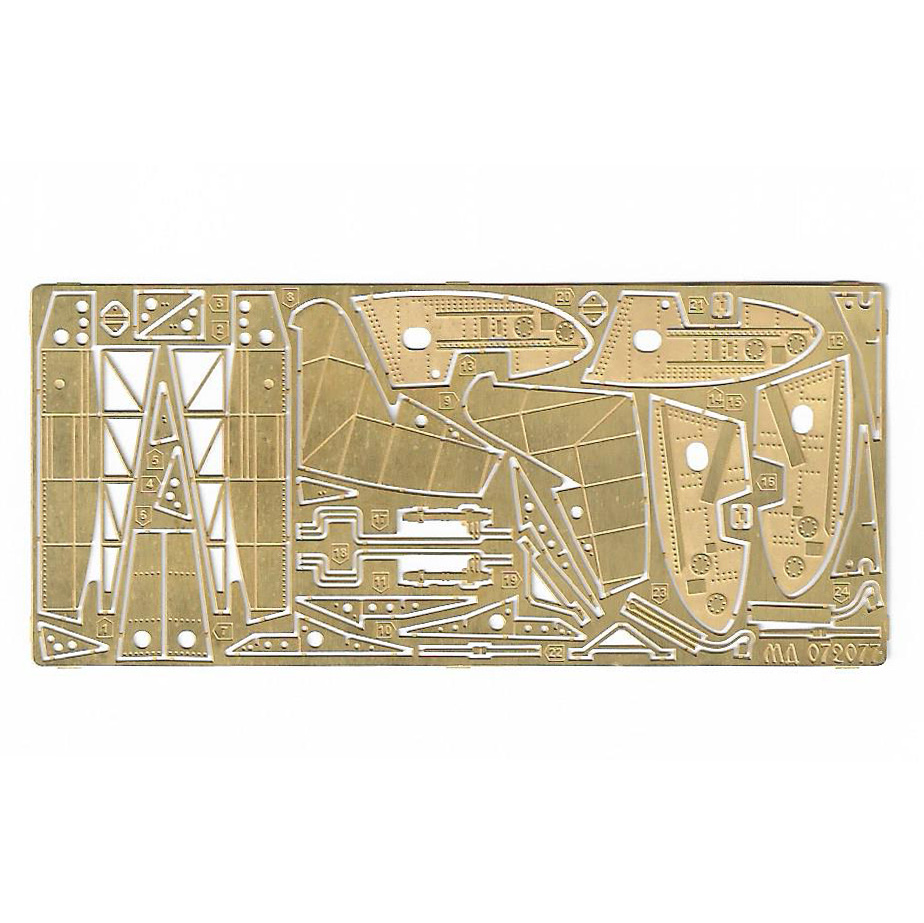 072077 Микродизайн 1/72 Набор фототравления отделки излома крыла для Avenger TBM-3 (HobbyBoss)