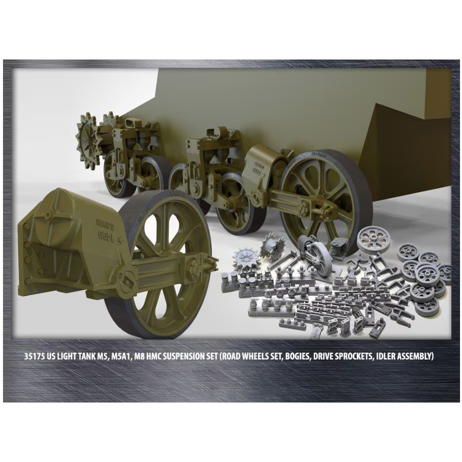 35175 Miniarm 1/35 Комплект подвески для американских легких танков M5, M5A1, M8 HMC
