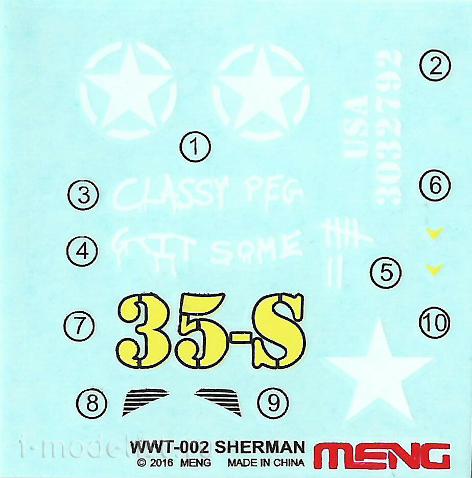 WWT-002 Meng U.S. MEDIUM TANK M4A1 SHERMAN