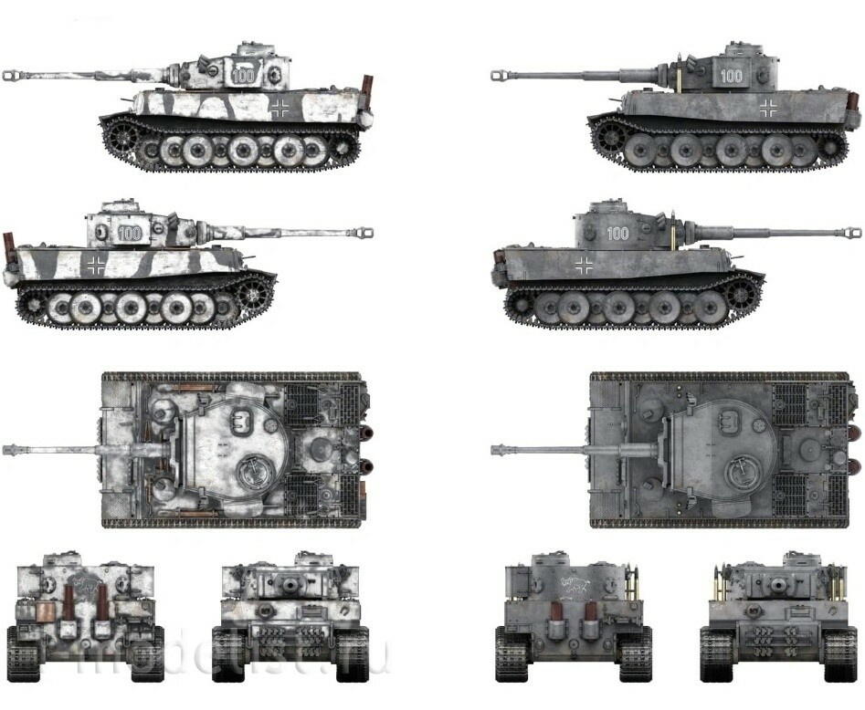 TK7205 Border Model 1/72 Танк Tiger I, очень ранний тип (502-й тяжелый танковый батальон № 100)