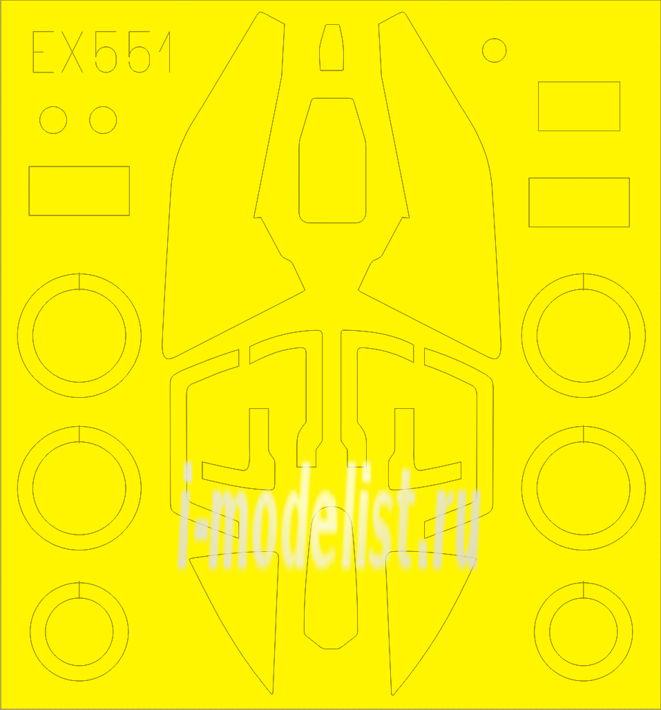 EX551 Eduard 1/48 Окрасочная маска для С-17 M3/ M4
