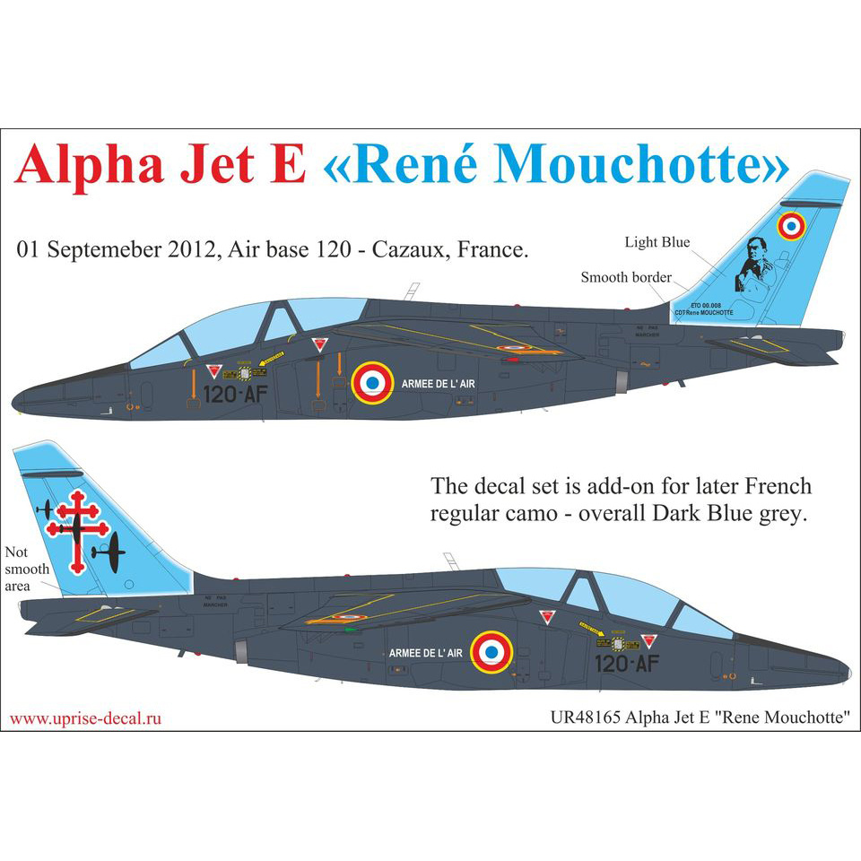 UR48165 UpRise 1/48 Декаль для Alpha Jet E 