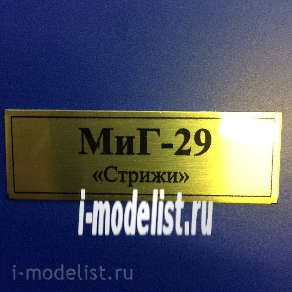 Т58 Plate Табличка для МuГ-29 