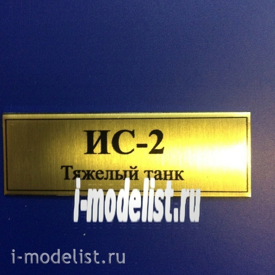Т09 Plate Табличка для ИС-2 60х20 мм, цвет золото