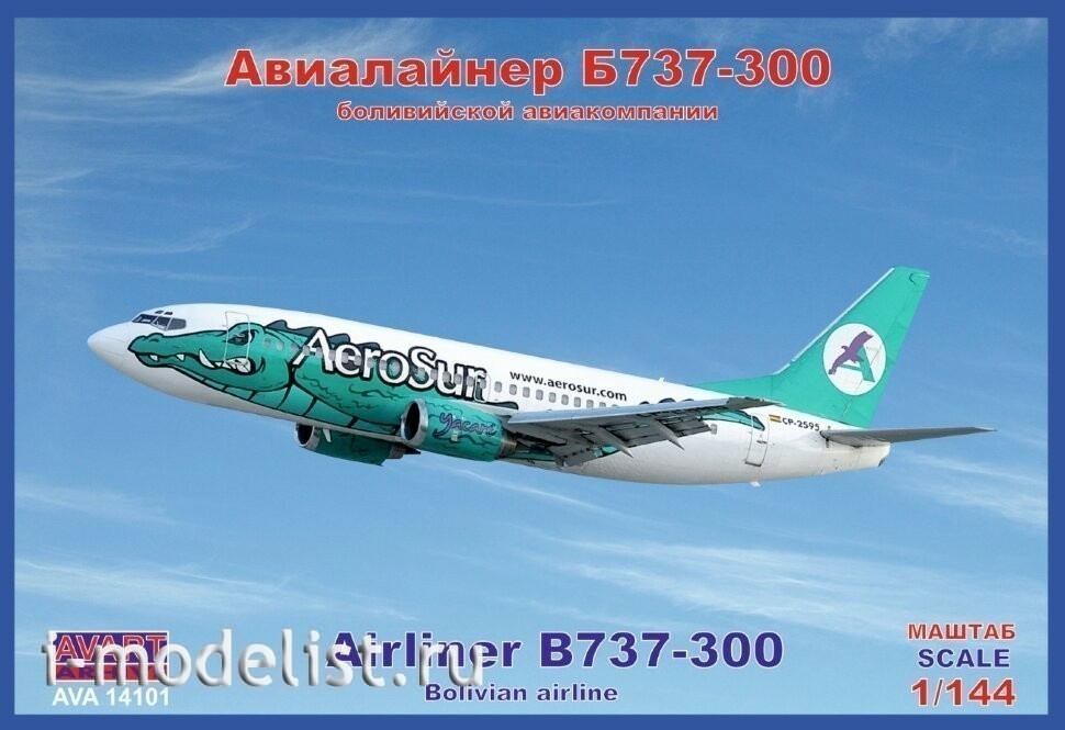 AVA14101 AVART ARHIV 1/144 Пассажирский авиалайнер Боинг 737-300 AeroSur 